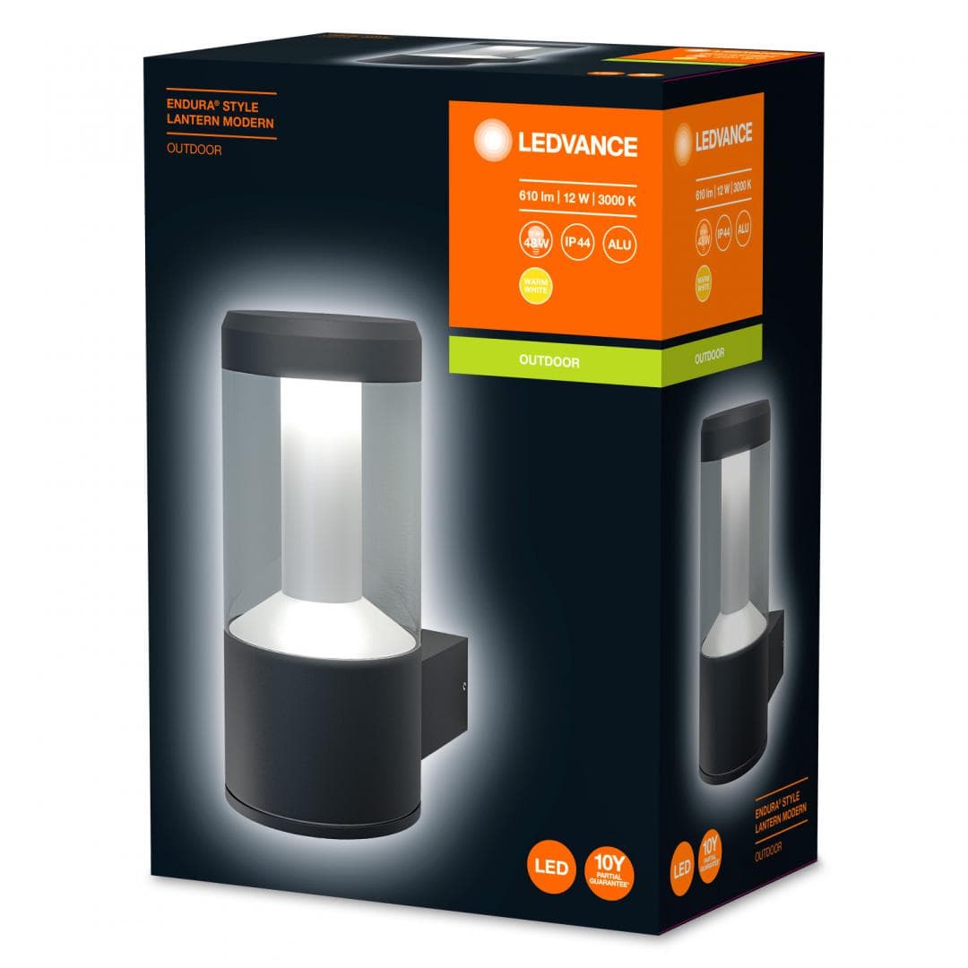 APLICA exterior OSRAM, LED, soclu integrat, putere 12 W, tip lumina alb calda, 610 lumeni, alimentare 220 - 230 V, "000004058075205017" — miniatură