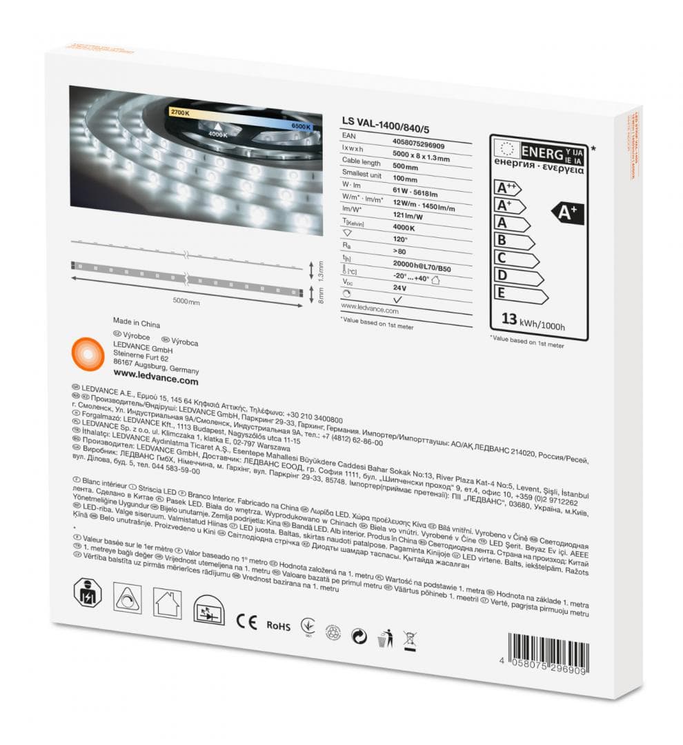 BANDA LED LED Osram, soclu integrat, putere 61W, forma banda, lumina alb rece, alimentare 24 V, "000004058075296909" — miniatură