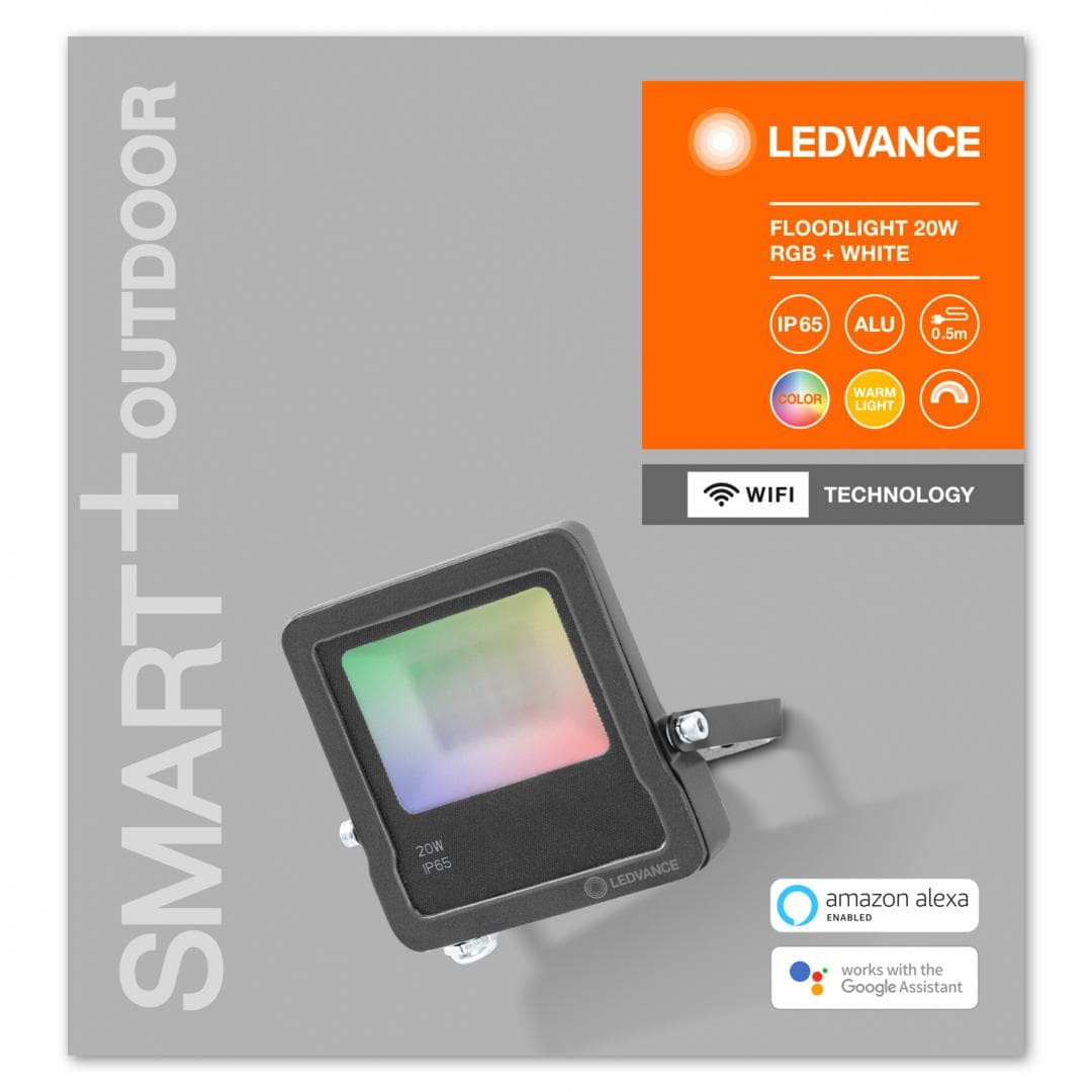 PROIECTOR smart OSRAM, LED, soclu integrat, putere 20 W, tip lumina alb rece, 1260 lumeni, alimentare 220 - 230 V, "000004058075474628"