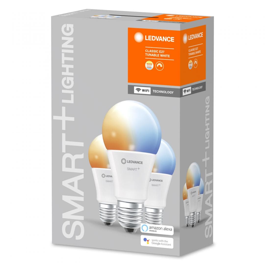 SET 3 becuri smart LED Osram, soclu E27, putere 9.50W, forma clasic, lumina alb, alimentare 220 - 240 V, "000004058075485792" — miniatură