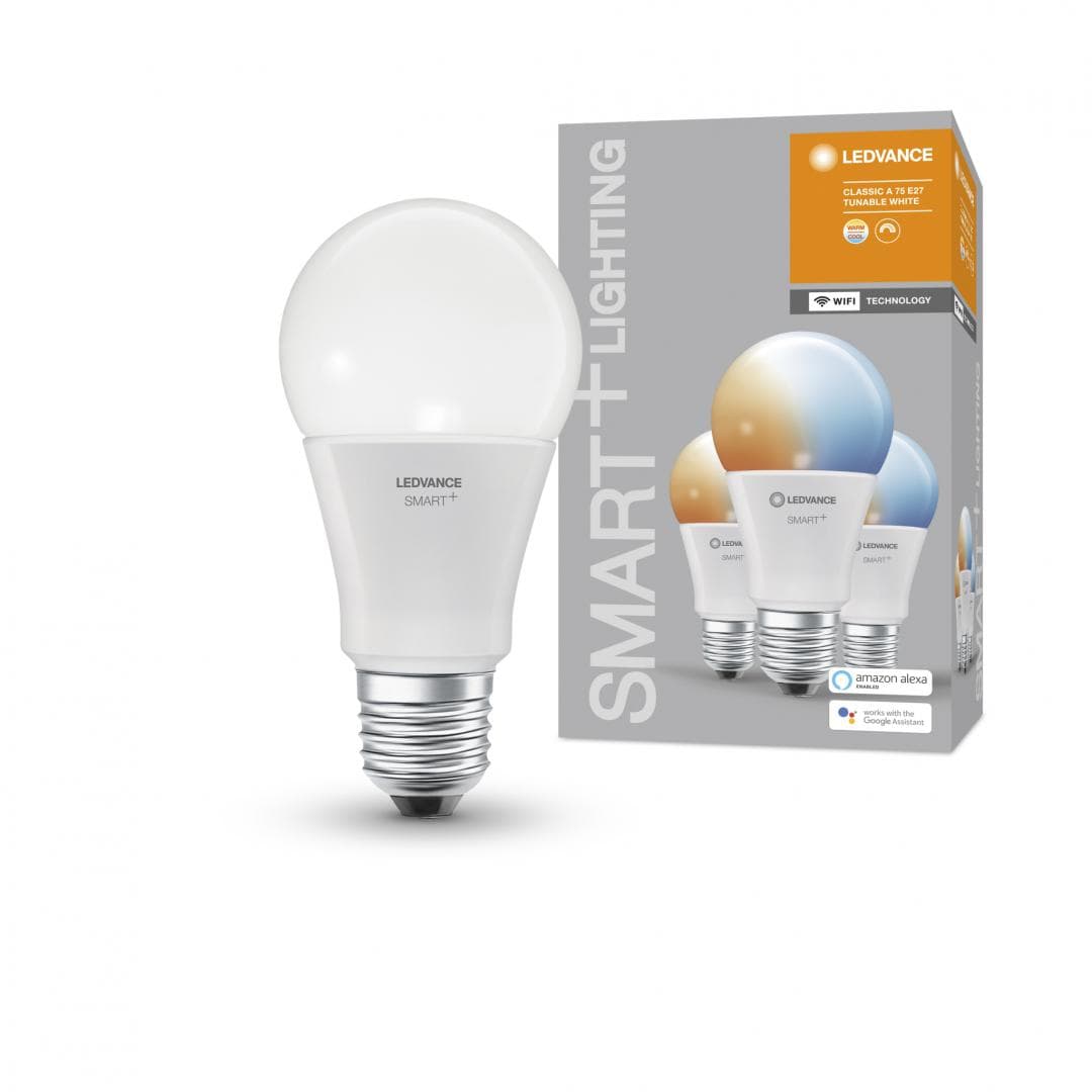 SET 3 becuri smart LED Osram, soclu E27, putere 9.50W, forma clasic, lumina alb, alimentare 220 - 240 V, "000004058075485792" — miniatură