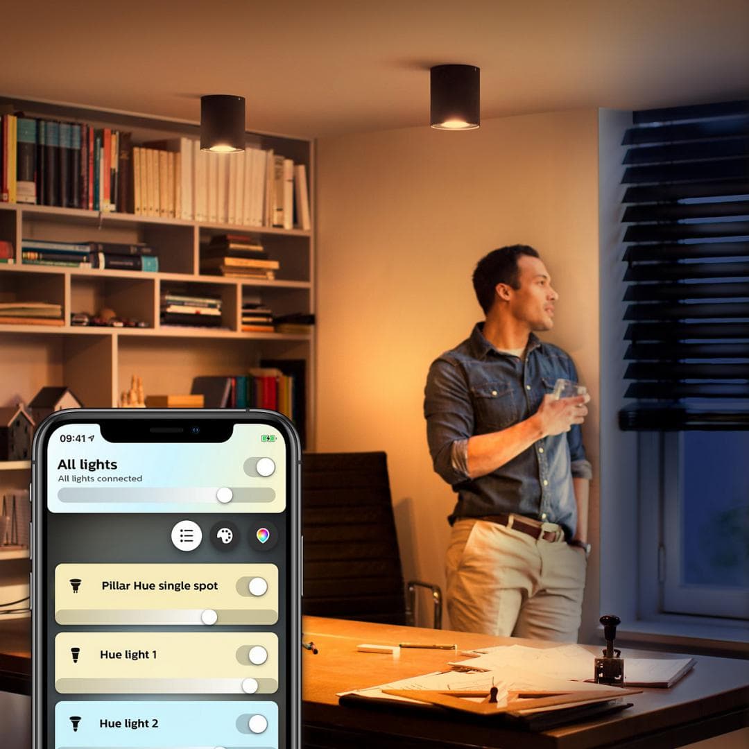 PLAFONIERA smart PHILIPS, LED, soclu GU10, putere 5 W, tip lumina alb, 350 lumeni, alimentare 220 - 230 V, "000008718696175514" — miniatură