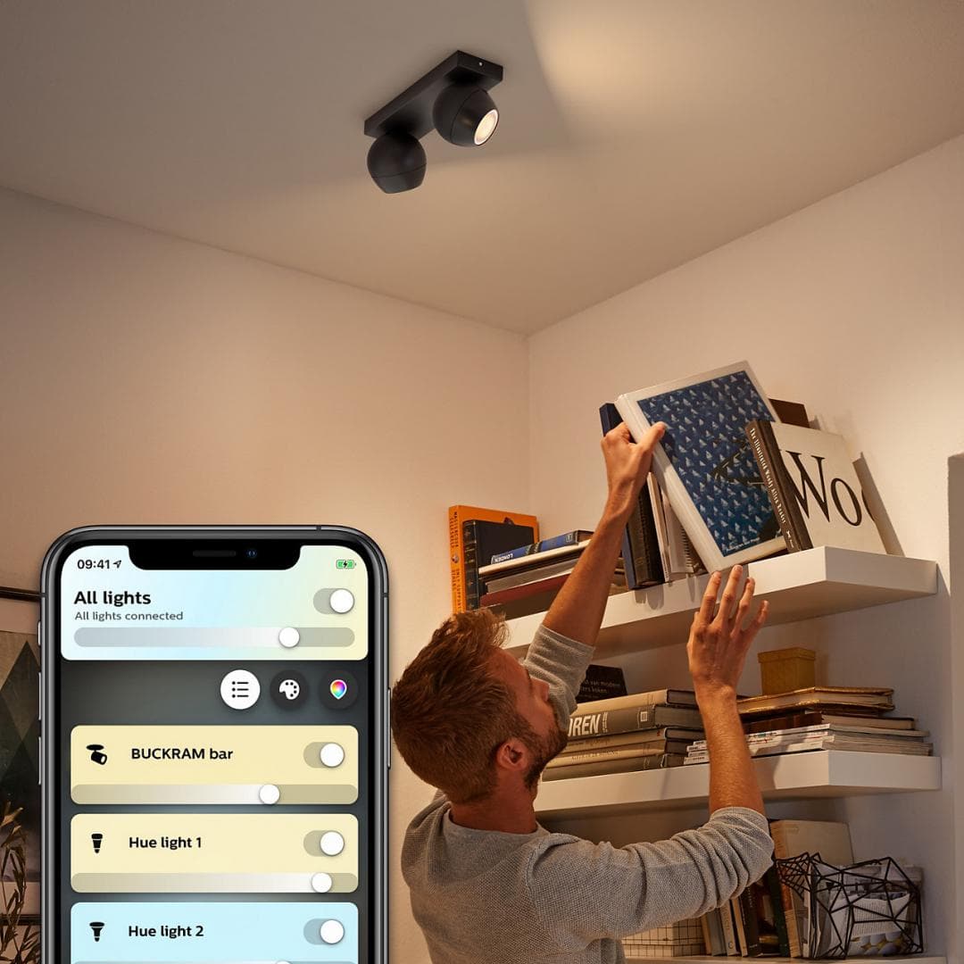 PLAFONIERA smart PHILIPS, LED, soclu GU10, putere 5 W x 2, tip lumina alb, 700 lumeni, alimentare 220 - 230 V, "000008718696175637" — miniatură