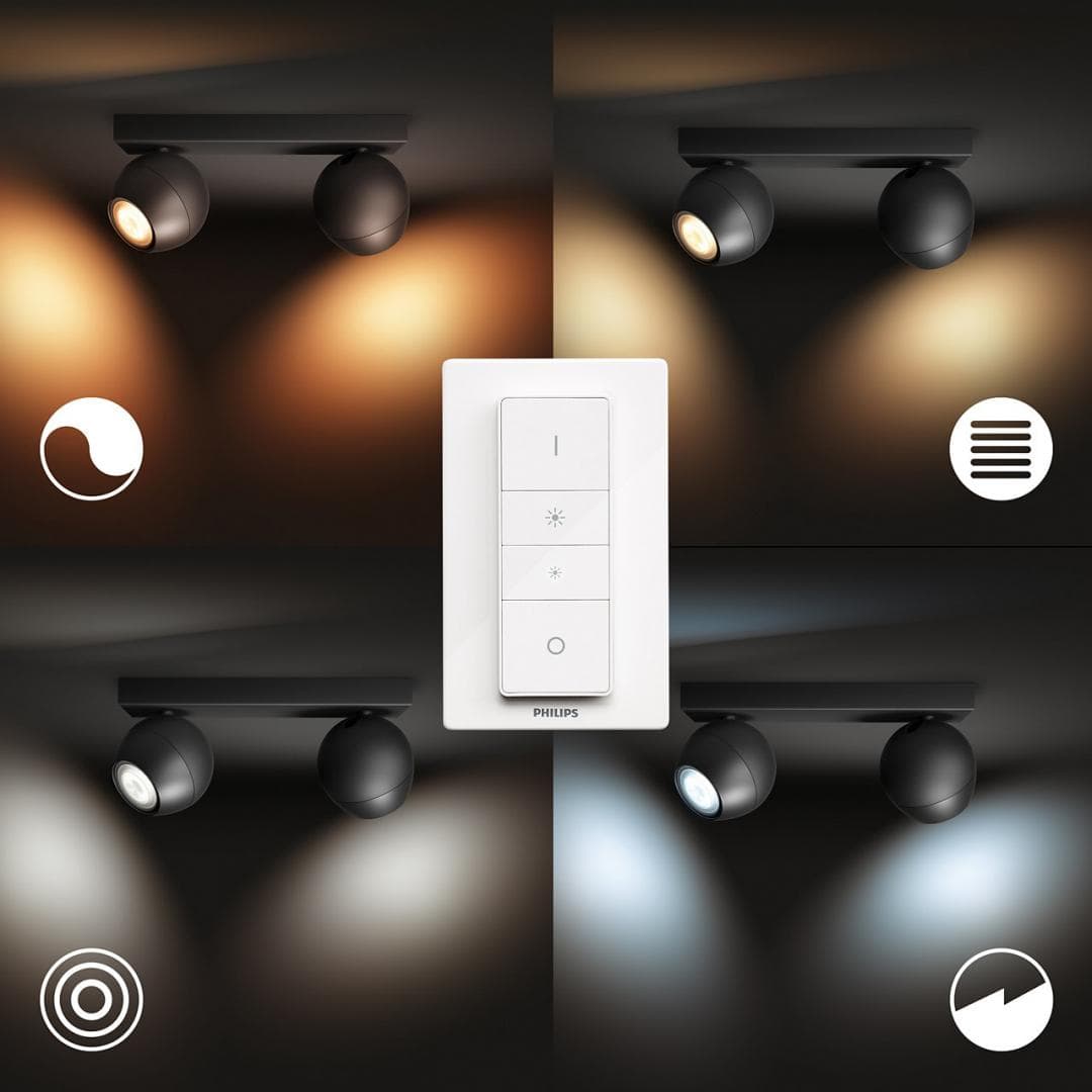 PLAFONIERA smart PHILIPS, LED, soclu GU10, putere 5 W x 2, tip lumina alb, 700 lumeni, alimentare 220 - 230 V, "000008718696175637" — miniatură