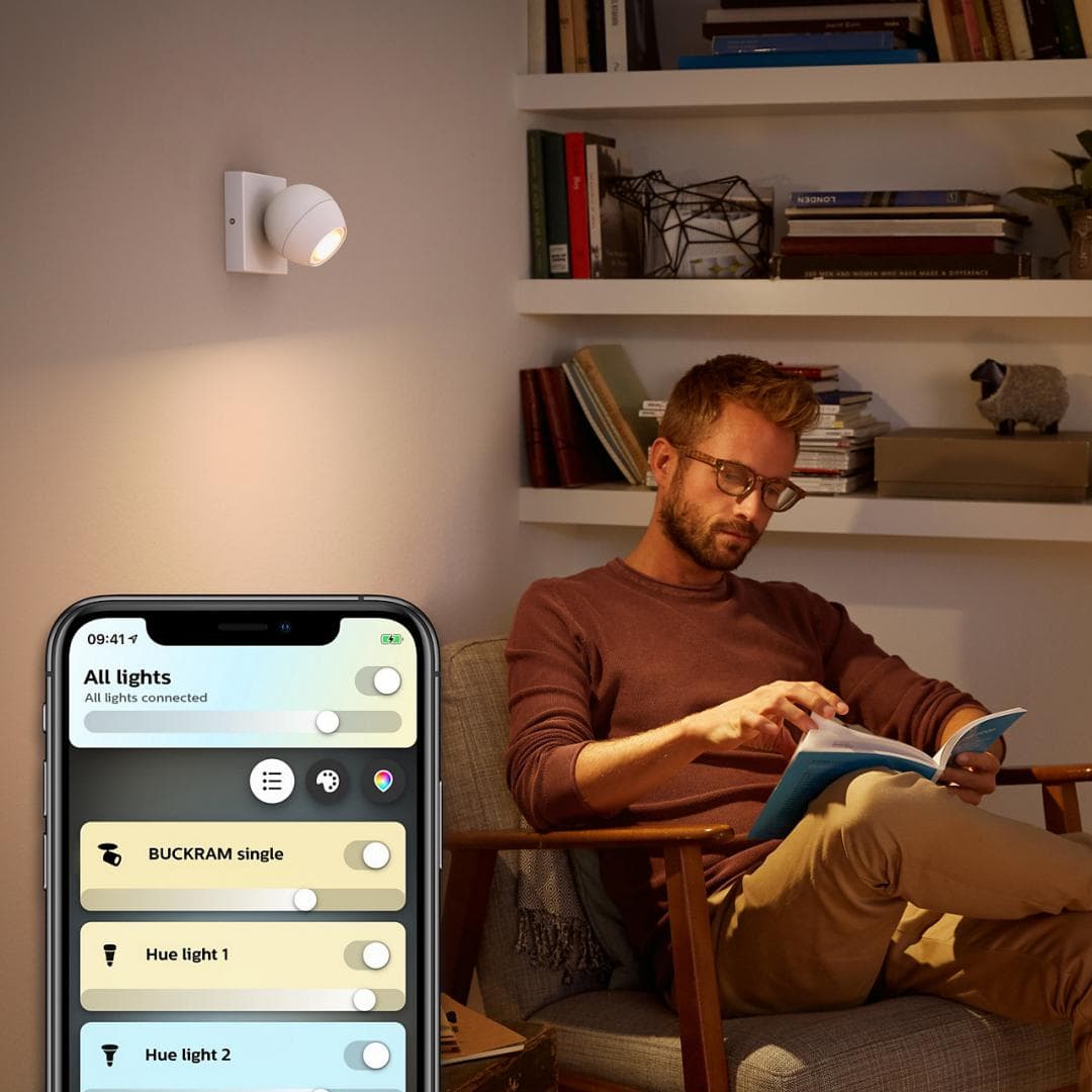 PLAFONIERA smart PHILIPS, LED, soclu GU10, putere 5 W, tip lumina alb, 350 lumeni, alimentare 220 - 230 V, "000008718696175705" — miniatură