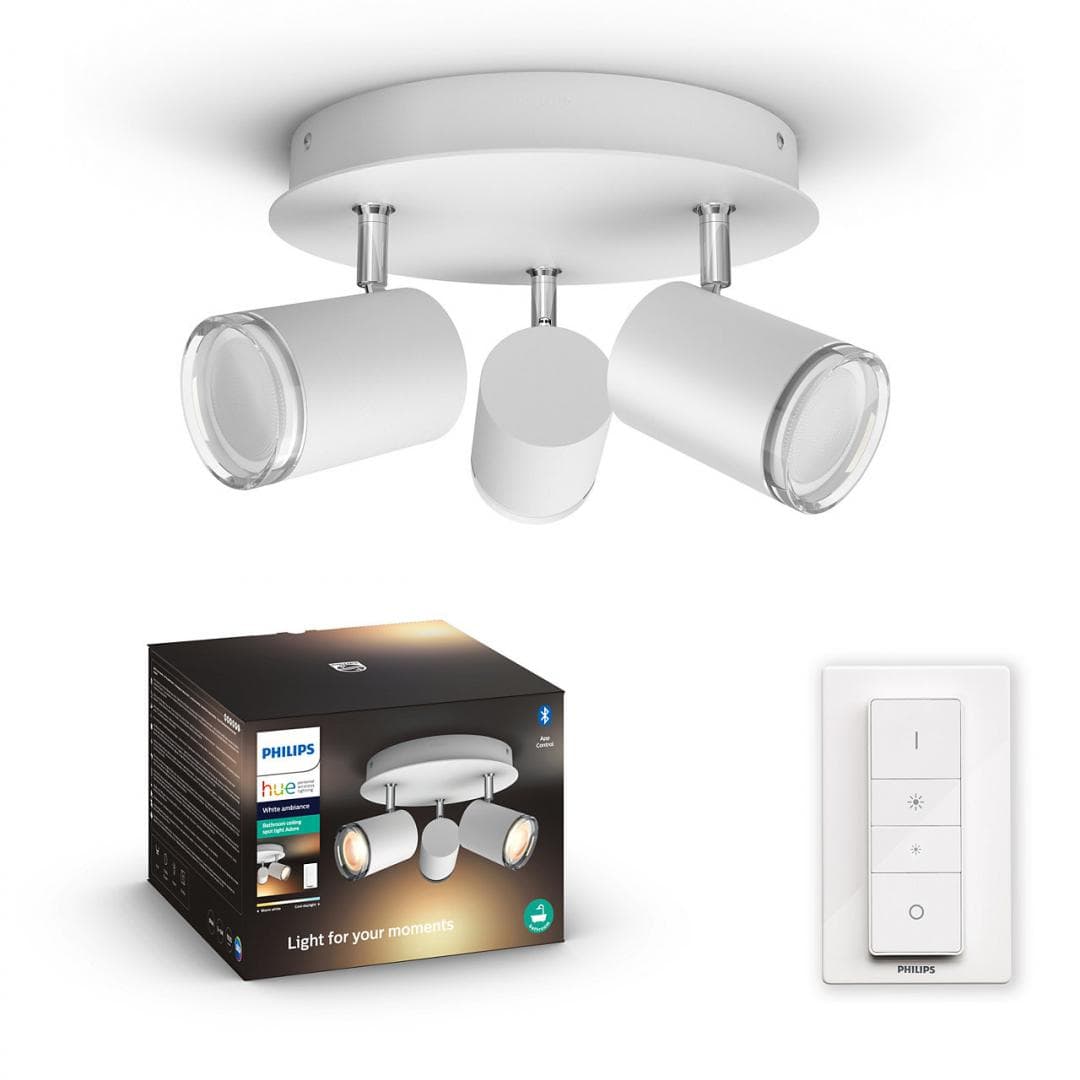 PLAFONIERA smart PHILIPS, LED, soclu GU10, putere 5 W x 3, tip lumina alb, 1050 lumeni, alimentare 220 - 230 V, "000008718696175781"