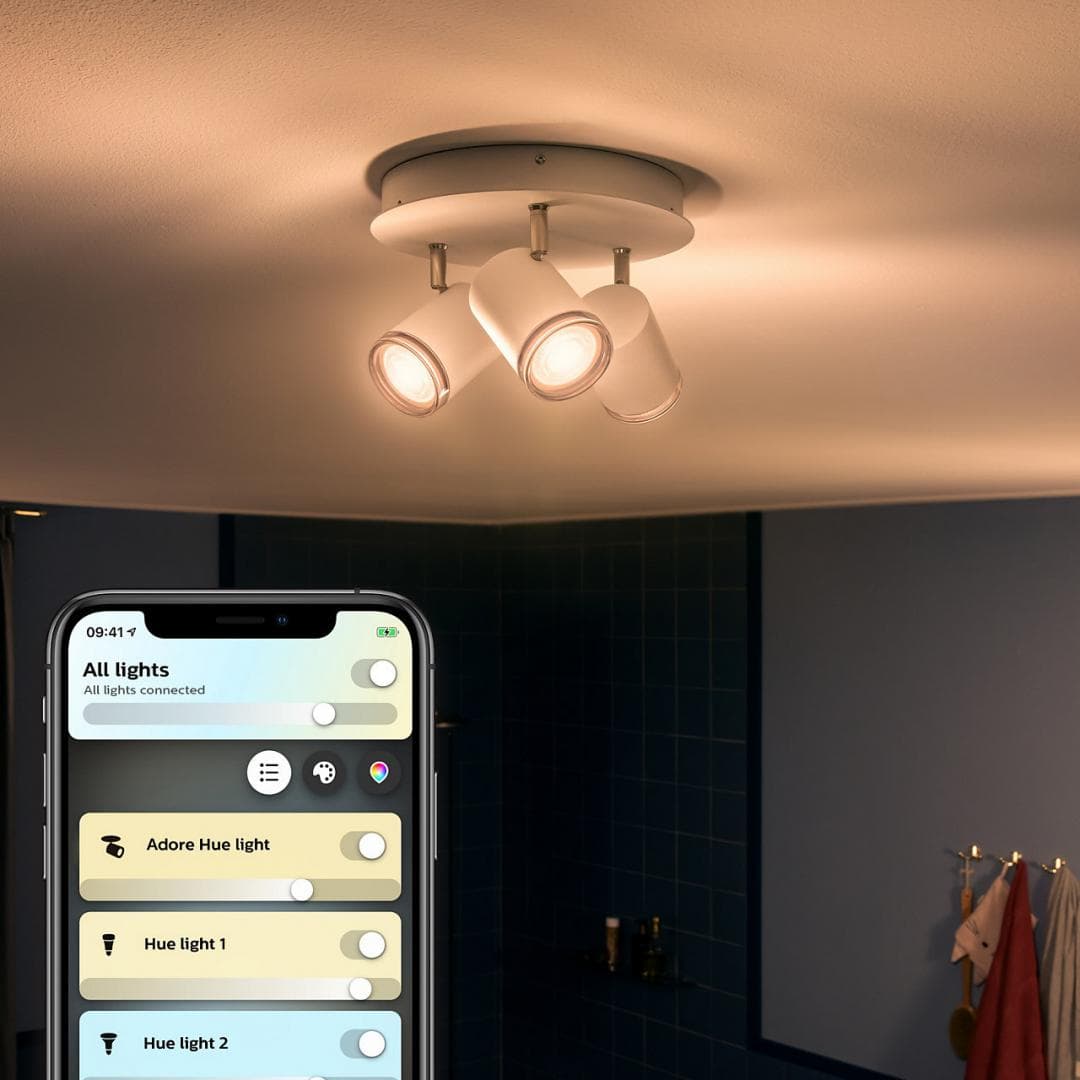 PLAFONIERA smart PHILIPS, LED, soclu GU10, putere 5 W x 3, tip lumina alb, 1050 lumeni, alimentare 220 - 230 V, "000008718696175781" — miniatură