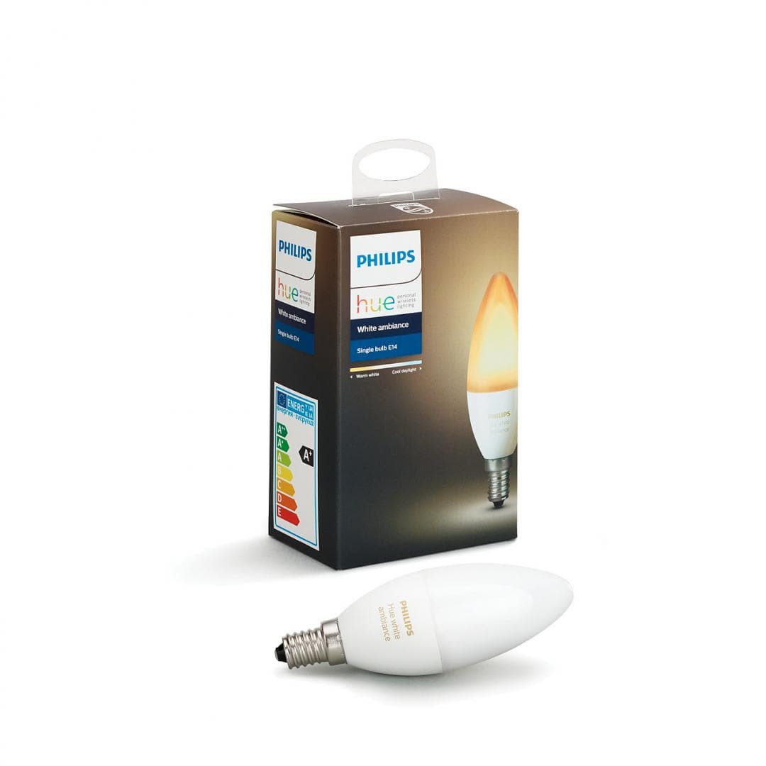 BEC smart LED Philips, soclu E14, putere 6W, forma lumanare, lumina alb calda, alimentare 220 - 240 V, "000008718696695203" — miniatură