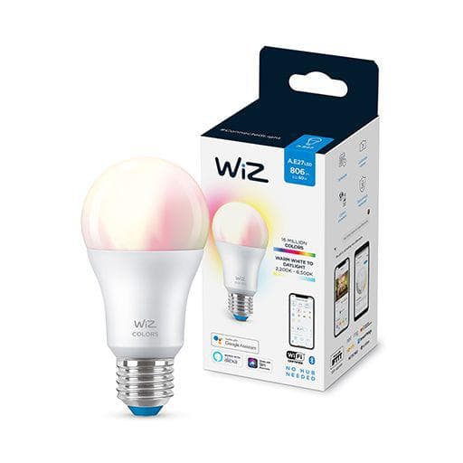 BEC smart LED Philips, soclu E27, putere 8W, forma clasic, lumina multicolora, alimentare 220 - 240 V, "000008718699787059" — miniatură