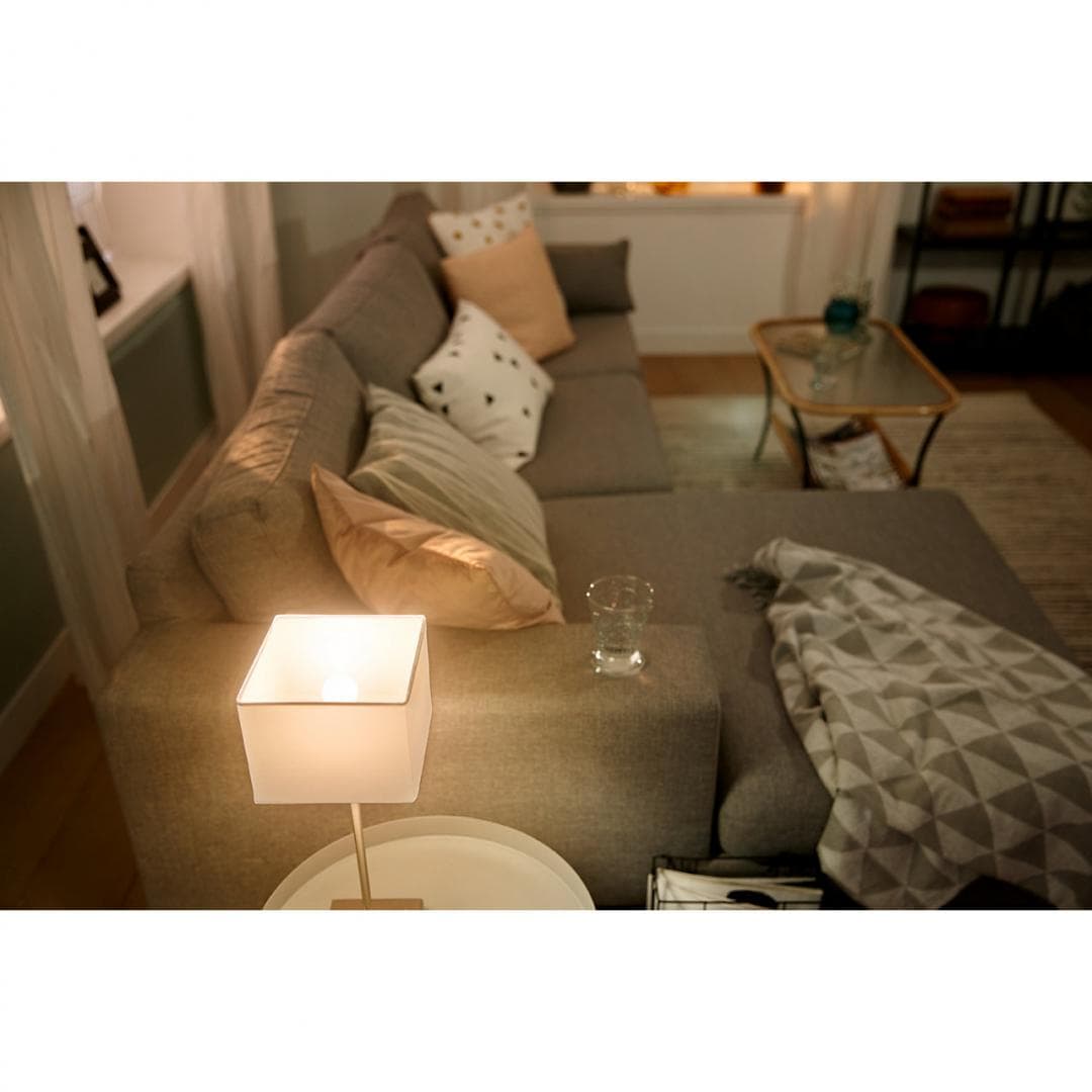SET 2 becuri smart LED Philips, soclu E14, putere 5.7W, forma clasic, lumina alb, alimentare 220 - 240 V, "000008719514266902" — miniatură