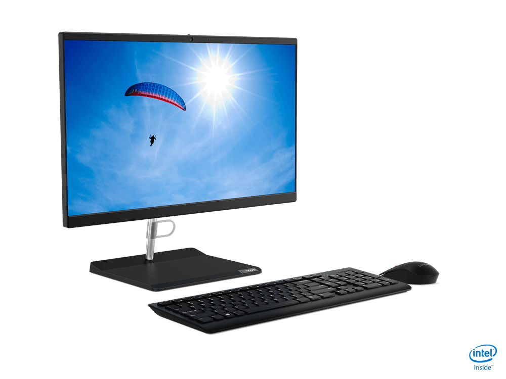 DESKTOP LENOVO, All-in-one, CPU i5-10400T, monitor 21.5 inch, Intel UHD Graphics 630, memorie 8GB, SSD 512GB, unitate optica,tastatura & mouse, Windows 10 Pro "11FN006RRI" — miniatură