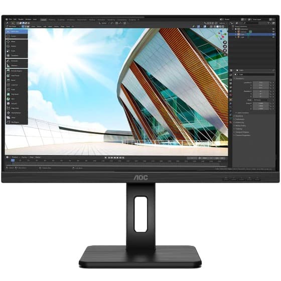 MONITOR AOC 23.8 inch, Multimedia, IPS, WQHD (2560 x 1440), Wide, 250 cd/mp, 4 ms, HDMI, VGA, DisplayPort, "24P2Q"