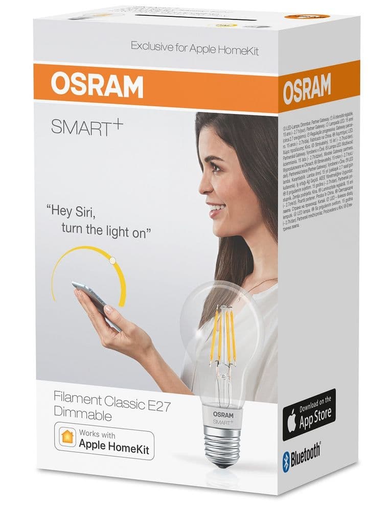 BEC smart LED Osram, soclu E27, putere 5.5W, forma clasic, lumina alb calda, alimentare 220 - 240 V, "000004058075091061" — miniatură