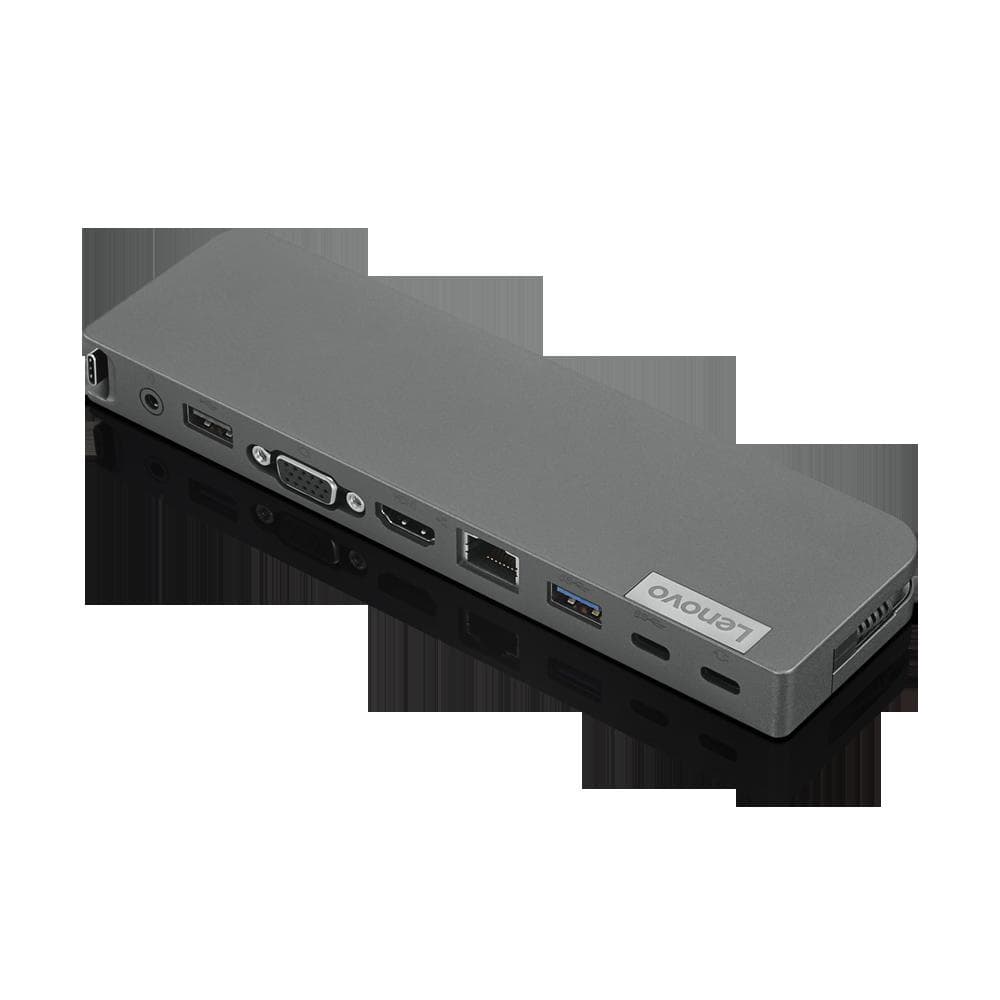 DOCKING Station LENOVO compatibil universal, conectare PC USB Type C, USB 3.0 x 3, USB Type C x 1, porturi video VGA x 1, HDMI x 1, RJ-45, negru, "40AU0065EU" — miniatură