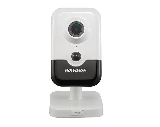 CAMERA IP HIKVISION, cube, pt. interior, dist. IR 10 m, tip lentila fixa 2.8 mm, 4 Mpx, cu fir, wi-fi, microfon, carcasa plastic, slot SD card, "DS-2CD2443G0-IW28W"
