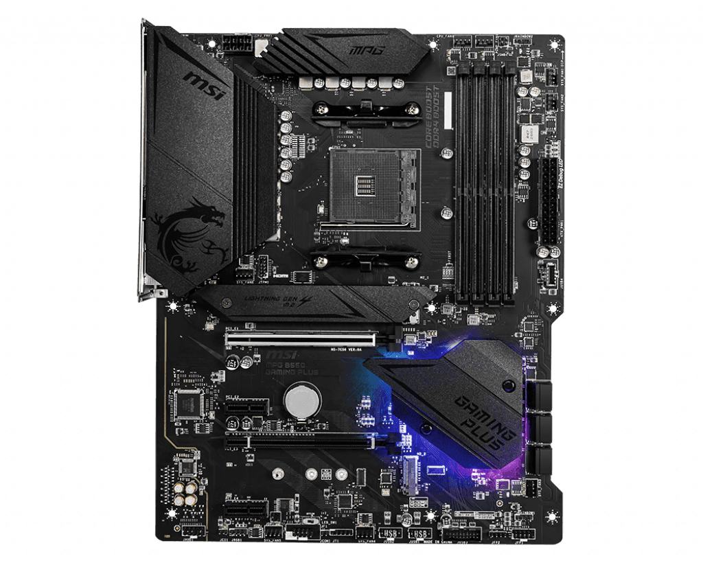 PLACA de BAZA MSI "MPG B550 GAMING PL", skt AM4, ATX, AMD B550, 4 x DDR4, max. 128 GB, 6 x SATA, 2 x M.2, 7.1, "MPG B550 GAMING PL" — miniatură