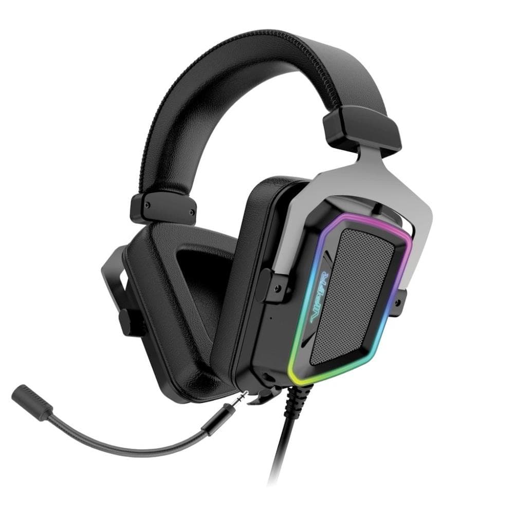 CASTI PATRIOT, "Viper V380", cu fir, gaming, utilizare multimedia, microfon pe brat, detasabil, conectare prin USB 2.0, negru, "PV3807UMXEK"