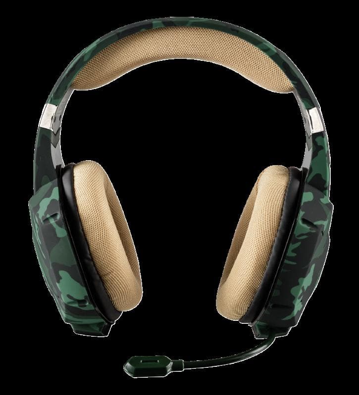 CASTI TRUST, "GXT 322C Carus", cu fir, gaming, utilizare multimedia, microfon pe brat, conectare prin Jack 3.5 mm x 2, verde, "TR-20865" — miniatură