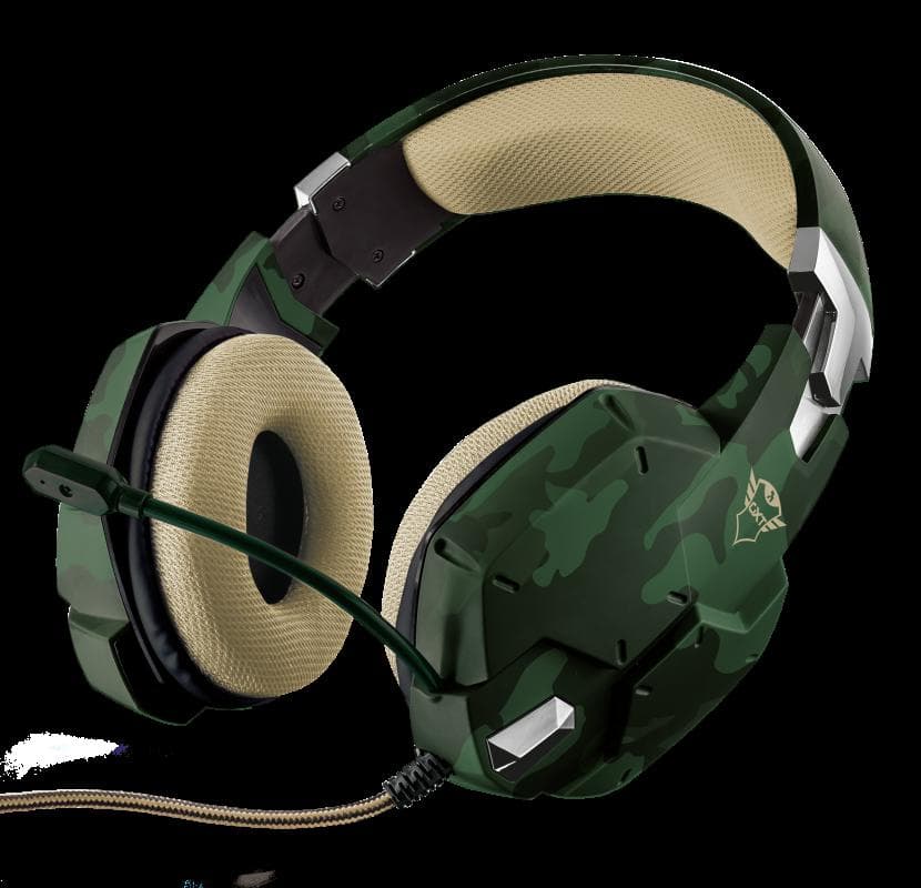 CASTI TRUST, "GXT 322C Carus", cu fir, gaming, utilizare multimedia, microfon pe brat, conectare prin Jack 3.5 mm x 2, verde, "TR-20865"