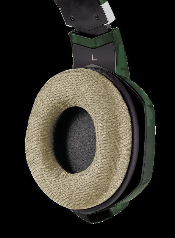 CASTI TRUST, "GXT 322C Carus", cu fir, gaming, utilizare multimedia, microfon pe brat, conectare prin Jack 3.5 mm x 2, verde, "TR-20865" — miniatură