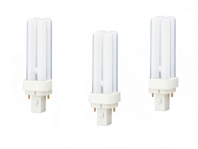 SET 3 becuri fluorescent Panasonic, soclu G24D-1, putere 10W, forma liniar, lumina alb rece, alimentare 220 - 240 V, "FDS10E40/2D-3"
