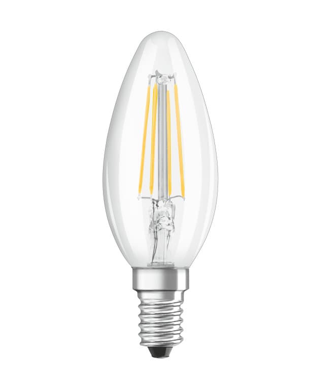 BEC LED Osram, soclu E14, putere 4W, forma lumanare, lumina alb rece, alimentare 220 - 240 V, "000004058075437142" — miniatură