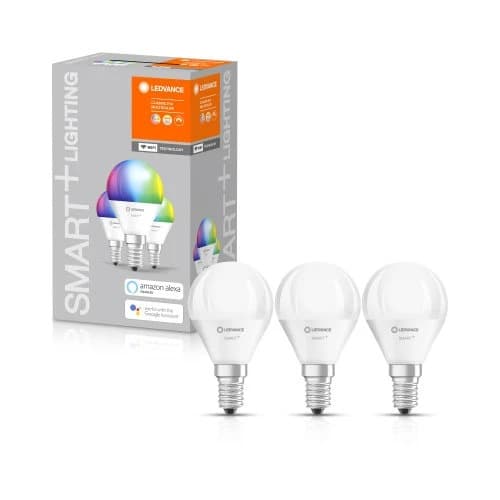 SET 3 becuri smart LED Osram, soclu E14, putere 5W, forma sferic, lumina multicolora, alimentare 220 - 240 V, "000004058075485990" — miniatură