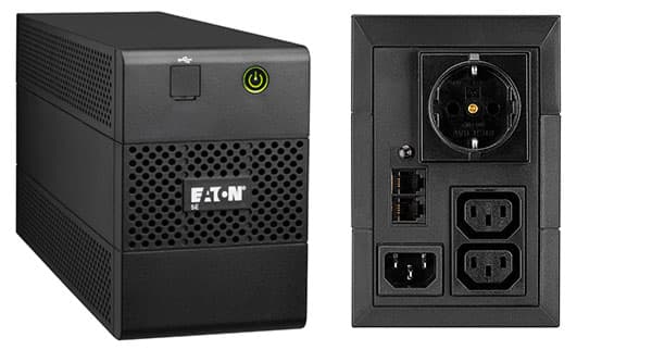 UPS Eaton, Line int., mini Tower, 360 W, AVR, IEC x 2, LED, back-up 11 - 20 min. "5E650IUSBDIN"