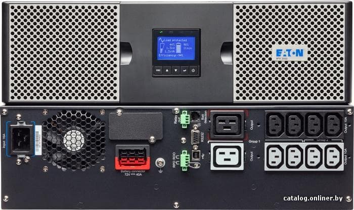 UPS Eaton, Online, Tower/rack, 2200 W, fara AVR, IEC x 8, display LCD, back-up 11 - 20 min. "9PX2200IRT3U"