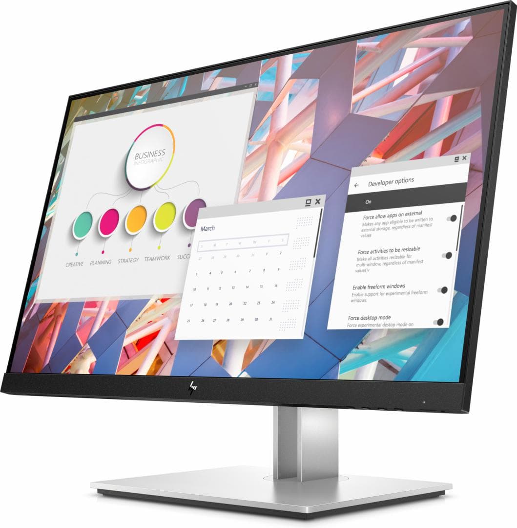MONITOR HP 23.8 inch, home, office, IPS, Full HD (1920 x 1080), Wide, 250 cd/mp, 5 ms, HDMI, VGA, DisplayPort, "9VF99AA" — miniatură