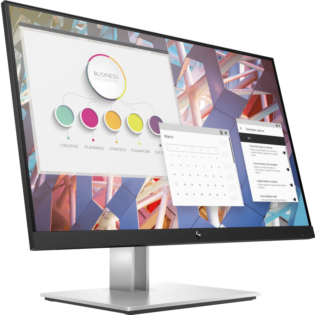 MONITOR HP 23.8 inch, home, office, IPS, Full HD (1920 x 1080), Wide, 250 cd/mp, 5 ms, HDMI, VGA, DisplayPort, "9VF99AA"