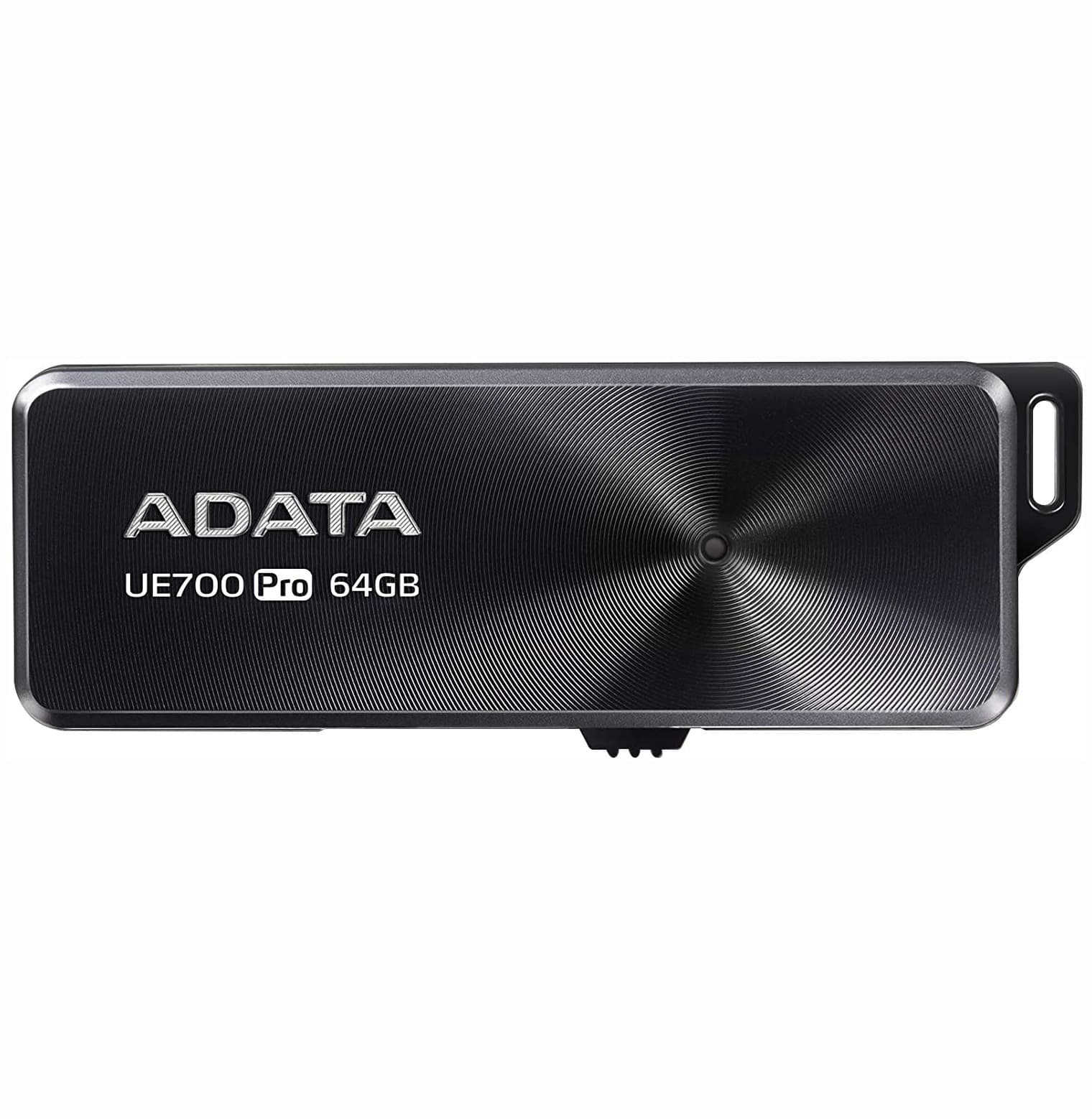 MEMORIE USB 3.2 ADATA 64 GB, retractabila, carcasa aluminiu, negru, "AUE700PRO-64G-CBK" — miniatură