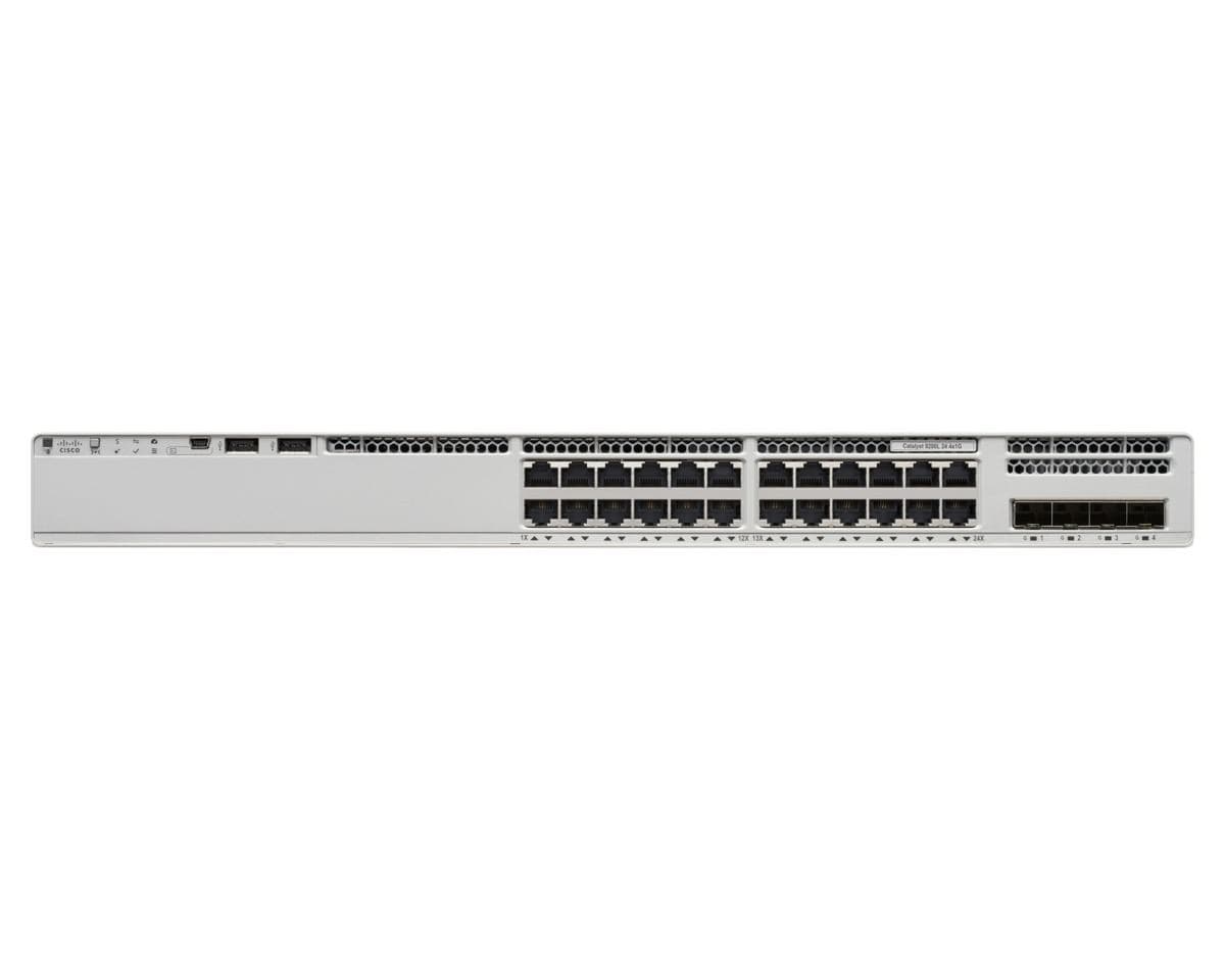 SWITCH CISCO, porturi Gigabit x 24, SFP x 4, managed, rackabil, carcasa metalica, "C9200L-24T-4X-E"