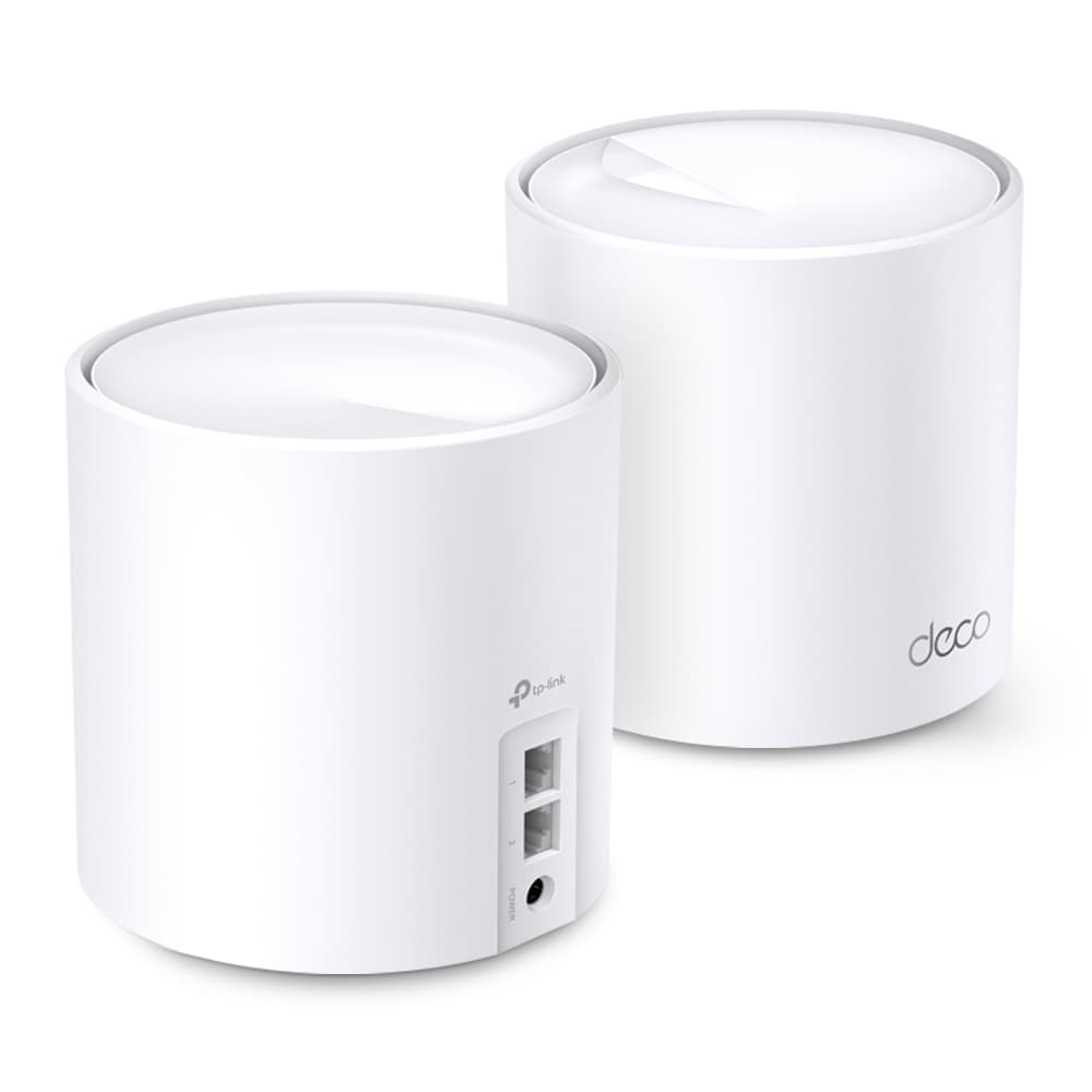 MESH TP-LINK, wireless, router AX1800, pt interior, 1800 Mbps, port LAN, WAN, 2.4 GHz | 5 GHz, antena interna x 4, standard 802.11ax, "Deco X20(2-pack)" — miniatură