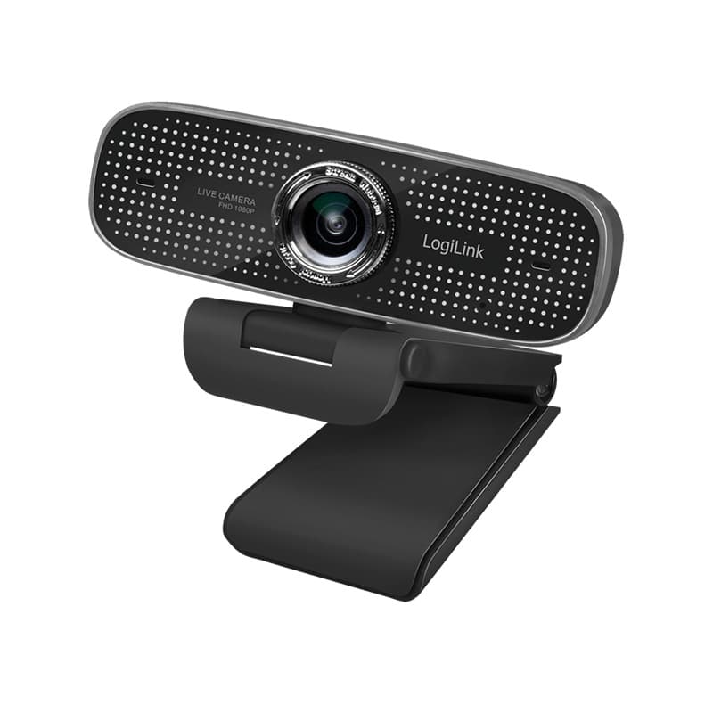 CAMERA WEB LOGILINK senzor. 1080p Full-HD cu rezolutie video 1920x1080; unghi vizualizare 100grade, pivotare 90grade, rotatie 180grade, microfon dual, cablu 1.6m, "UA0378" — miniatură