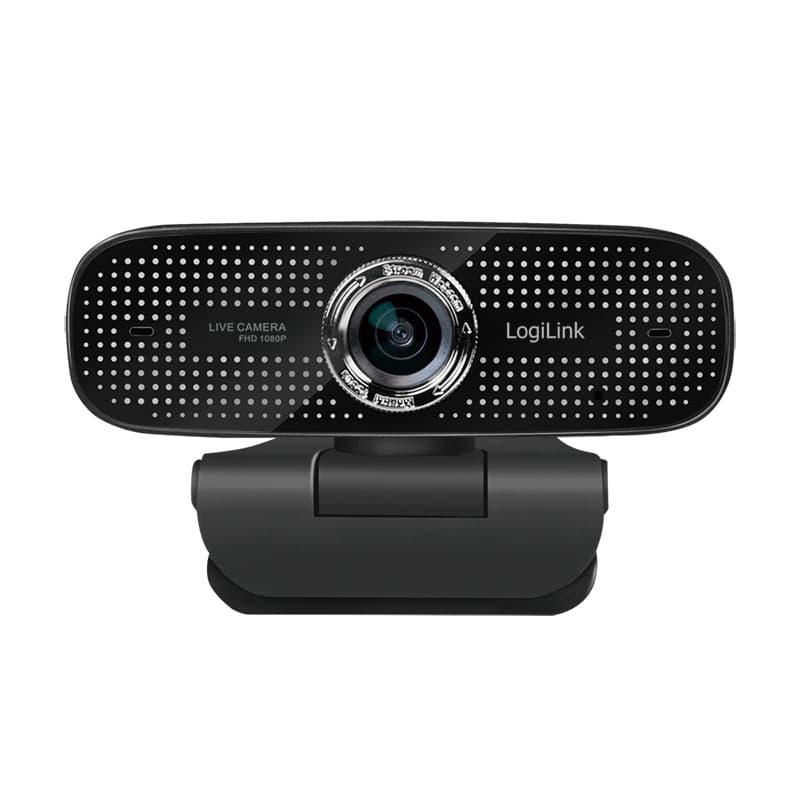 CAMERA WEB LOGILINK senzor. 1080p Full-HD cu rezolutie video 1920x1080; unghi vizualizare 100grade, pivotare 90grade, rotatie 180grade, microfon dual, cablu 1.6m, "UA0378"