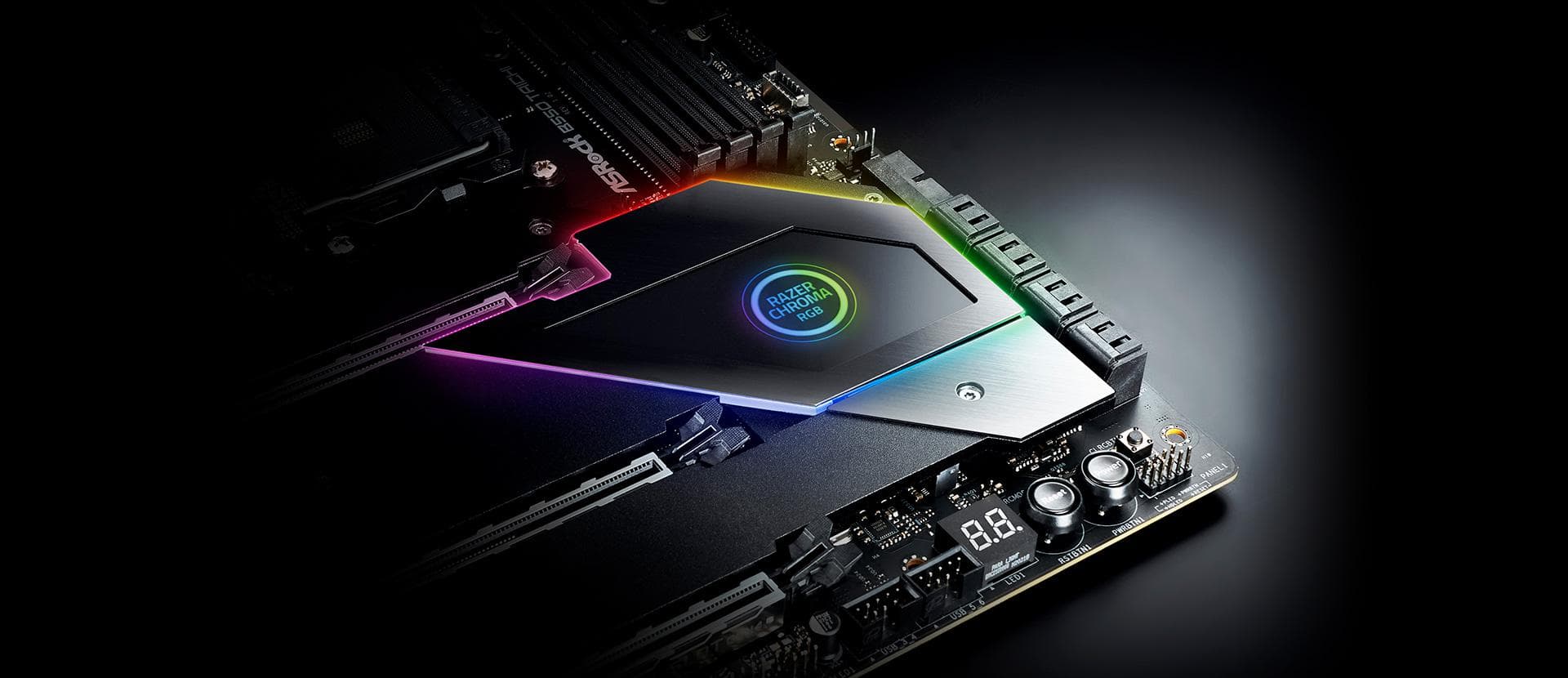 PLACA de BAZA Asrock "B550 TAICHI RAZER", skt AM4, ATX, AMD B550, 4 x DDR4, max. 128 GB, 8 x SATA, 2 x M.2, 7.1, "B550 TAICHI RAZER" — miniatură