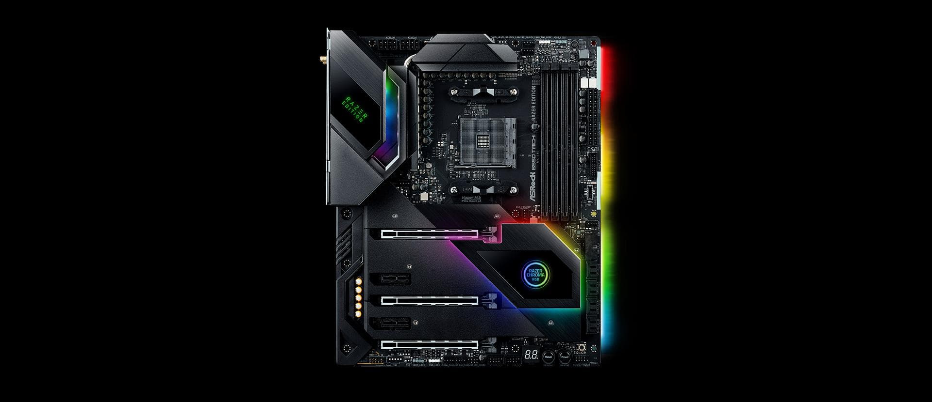 PLACA de BAZA Asrock "B550 TAICHI RAZER", skt AM4, ATX, AMD B550, 4 x DDR4, max. 128 GB, 8 x SATA, 2 x M.2, 7.1, "B550 TAICHI RAZER" — miniatură