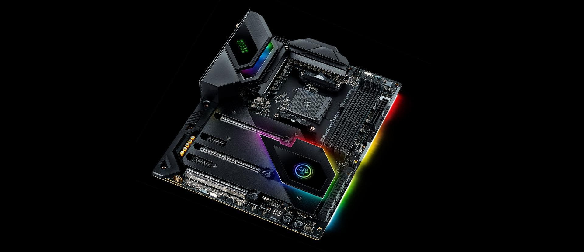 PLACA de BAZA Asrock "B550 TAICHI RAZER", skt AM4, ATX, AMD B550, 4 x DDR4, max. 128 GB, 8 x SATA, 2 x M.2, 7.1, "B550 TAICHI RAZER" — miniatură