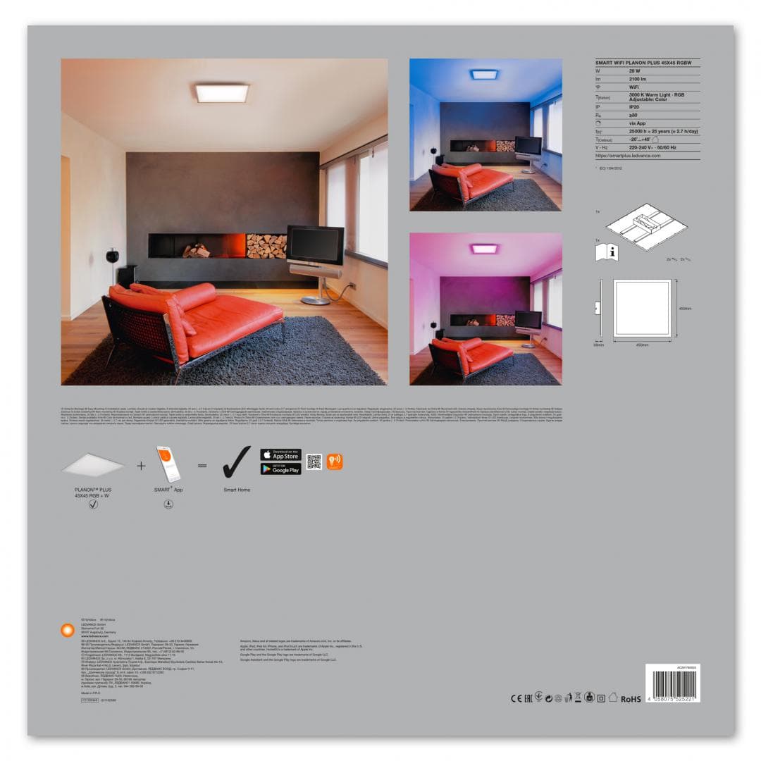PANOU LED LEDVANCE 4058075525221 45X45CM "000004058075525221" — miniatură
