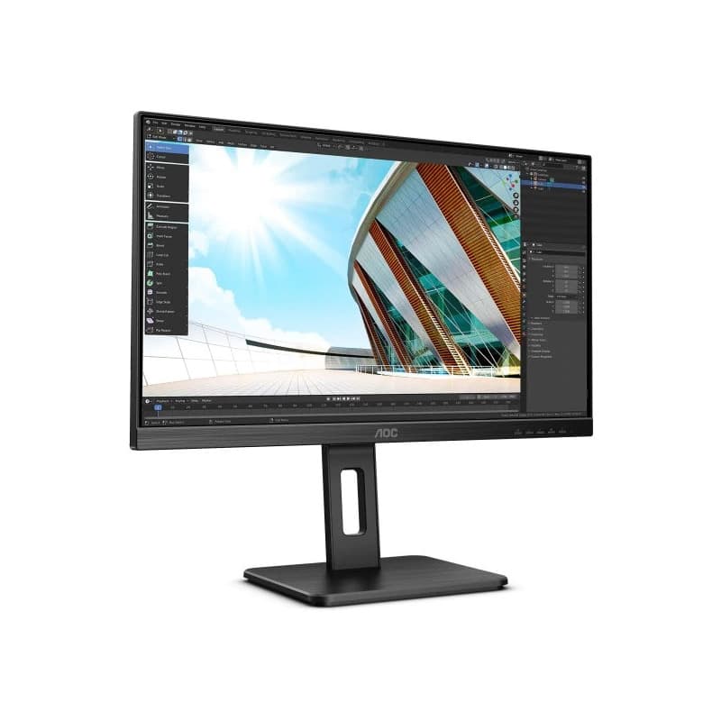 MONITOR AOC 23.8 inch, home, office, IPS, Full HD (1920 x 1080), Wide, 250 cd/mp, 4 ms, HDMI, DisplayPort, "24P2C" — miniatură
