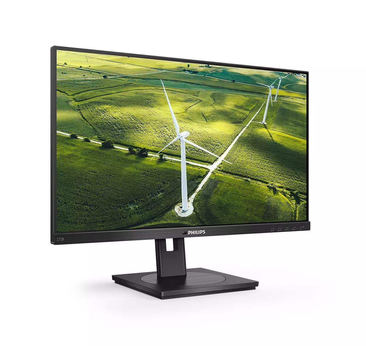 MONITOR PHILIPS 27 inch, Multimedia, IPS, Full HD (1920 x 1080), Wide, 250 cd/mp, 4 ms, HDMI, DVI, VGA, DisplayPort, "272B1G/00" — miniatură