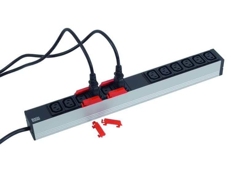 PDU BACHMANN, 1U pt. rack 19 inch, 12 prize IEC, intrare Schuko, max 16 A, cablu 2 m, negru, "333.616" — miniatură