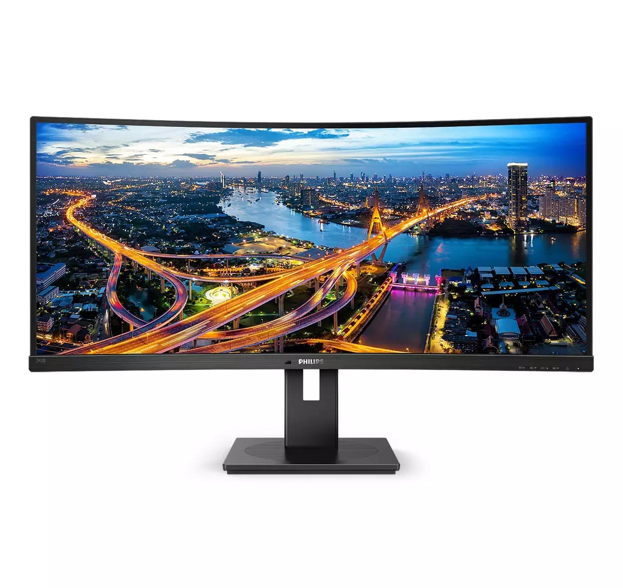 MONITOR PHILIPS 34 inch, home, office, VA, UW-UXGA (DCI 2K+) (2560 x 1080), Ultra Wide, curbat, 300 cd/mp, 4 ms, HDMI x 2, DisplayPort, "342B1C/00"