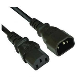 CABLU alimentare PC BACHMANN, 1.5 m, intrare C14 (PC) (T), iesire C13 (PC) (M), 16 A, negru, "356.170"