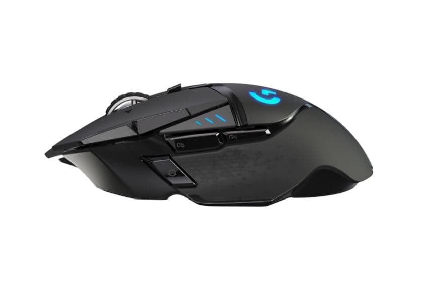 MOUSE LOGITECH, "G502 Lightspeed", gaming, wireless, 2.4GHz, optic, 25600 dpi, butoane/scroll 11/1, iluminare,butoane programabile,buton selectare viteza, negru, "910-005567" — miniatură