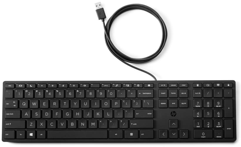 TASTATURA HP, "320K", cu fir, 104 taste format standard (104-108 taste), USB, negru, "9SR37AA"