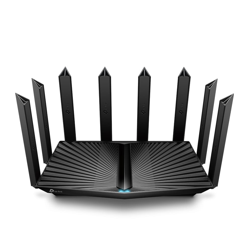 ROUTER TP-LINK wireless 6600Mbps,1 x 2.5 Gbps WAN/LAN, 1 x 1 Gbps WAN/LAN, 3 x Gigabit LAN si 2 x USB, 2.4 Ghz/5 Ghz dual band, 8 antene externe, WI-FI 6 "Archer AX90"