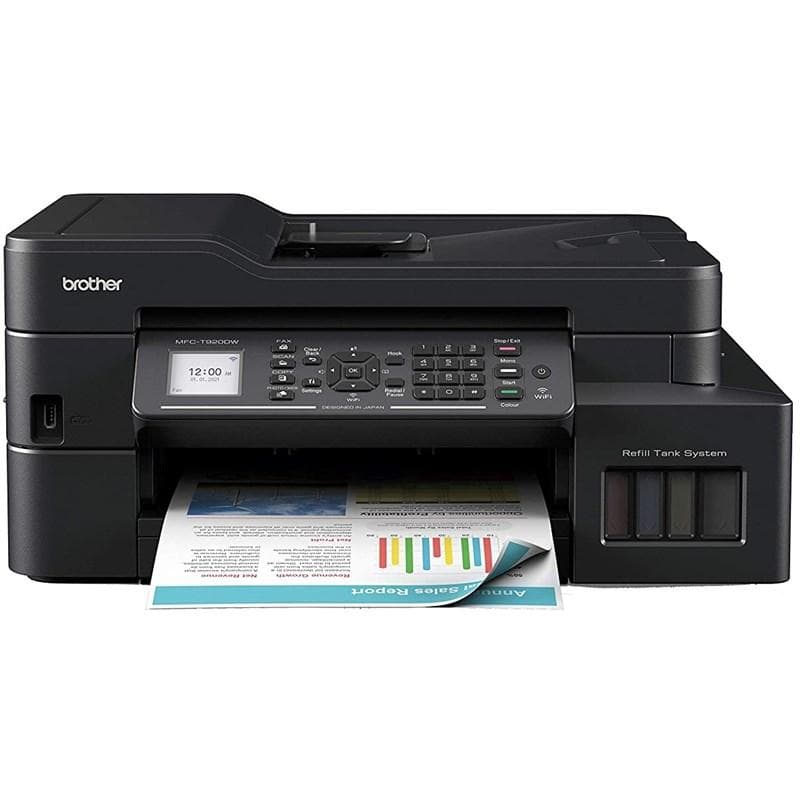 Multifunctional Inkjet CISS Color Brother MFC-T920DW, A4,Functii:Impr|Scan|Cop|Fax, Vit Print Mono:17ppm,Vit print color:16ppm,Conectiv:USB|Ret|WiFi,Duplex:Da,ADF:ADF "MFCT920DWYJ1"