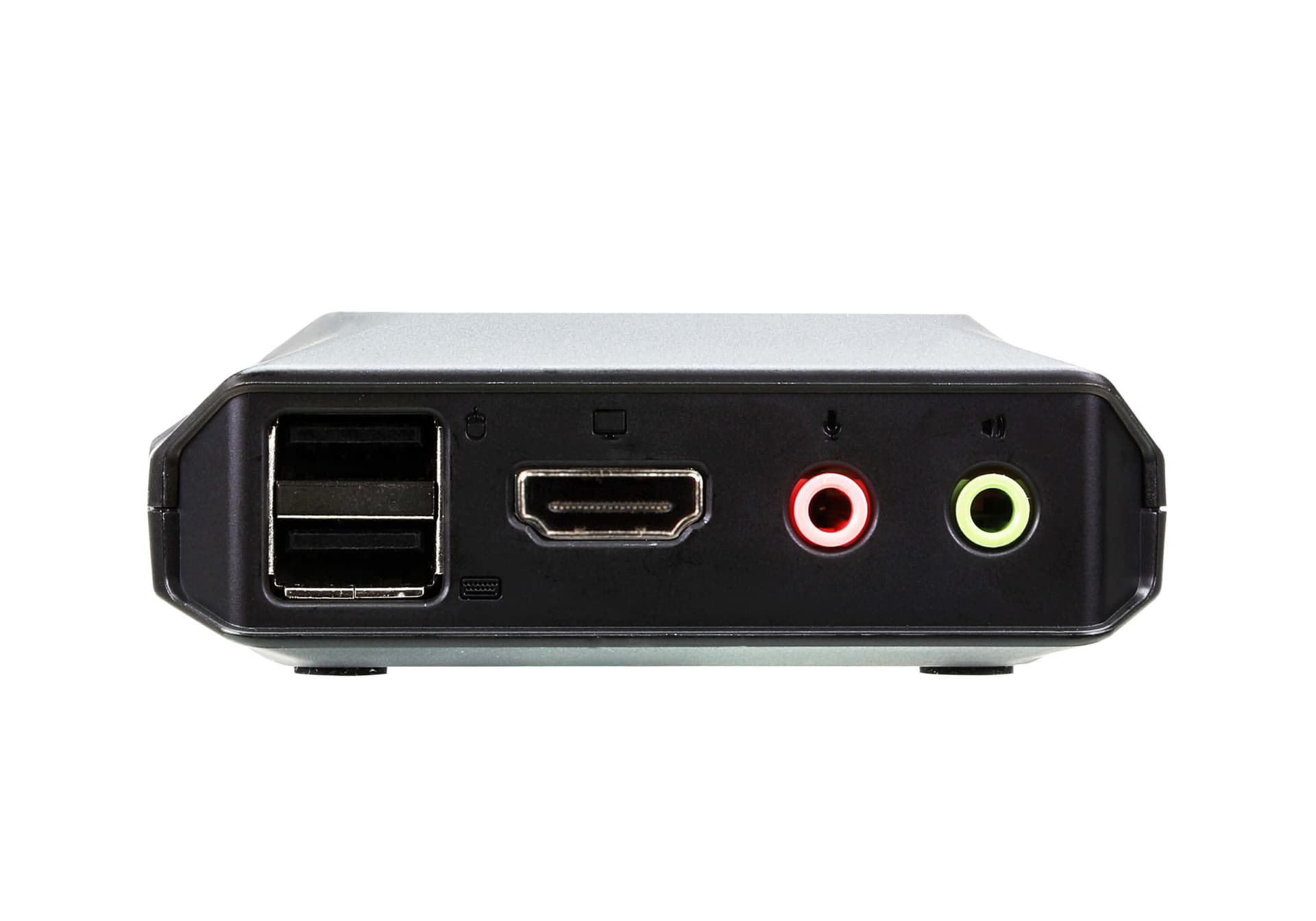 SWITCH KVM ATEN control 2 PC la 1 KVM, 4K resolution, button port selector, conector tip USB (T) x 2 | HDMI (T) x 2, 2 x 3.5mm Audio Jack Male "CS22H-AT" — miniatură